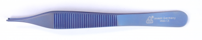 PINZA ADSON C/DIENTE 12 CM AZUL