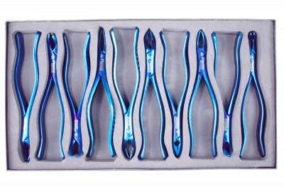 ESTUCHE DE FORCEPS 10PZAS AZUL
