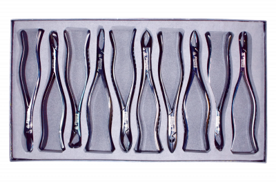 ESTUCHE DE FORCEPS 10 PZAS NEGRO